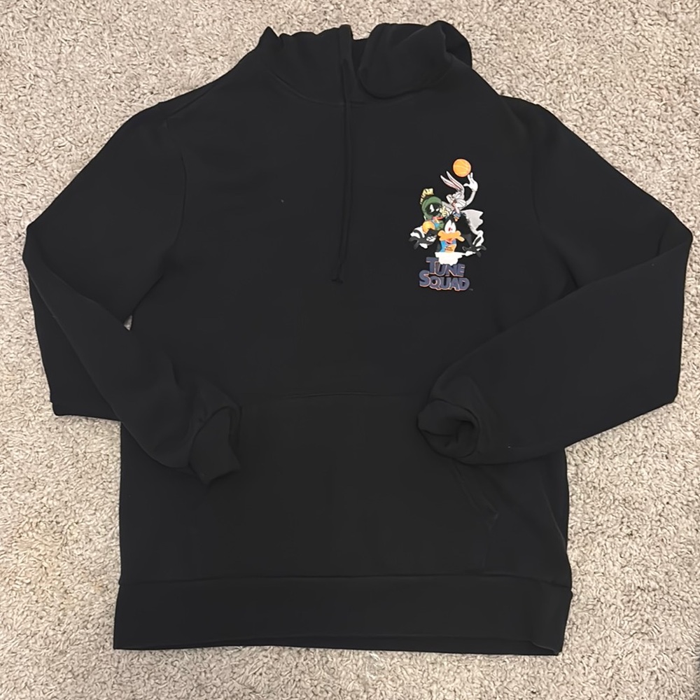* Black Hoodie with Cartoon Graphic 👾